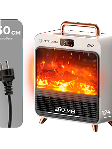 Обогреватель для дома, тепловентилятор напольный с пультом 1500 Вт TITAVIN TI-PFH002